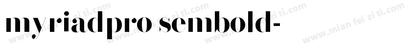 myriadpro sembold字体转换